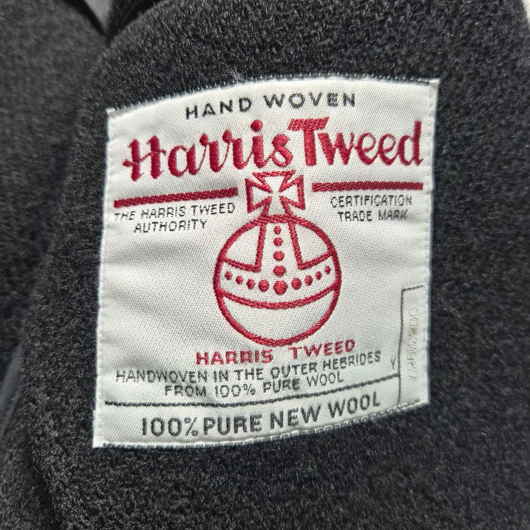 【美品 L】ハリスツイード シップス テーラードジャケット ウール 48 黒