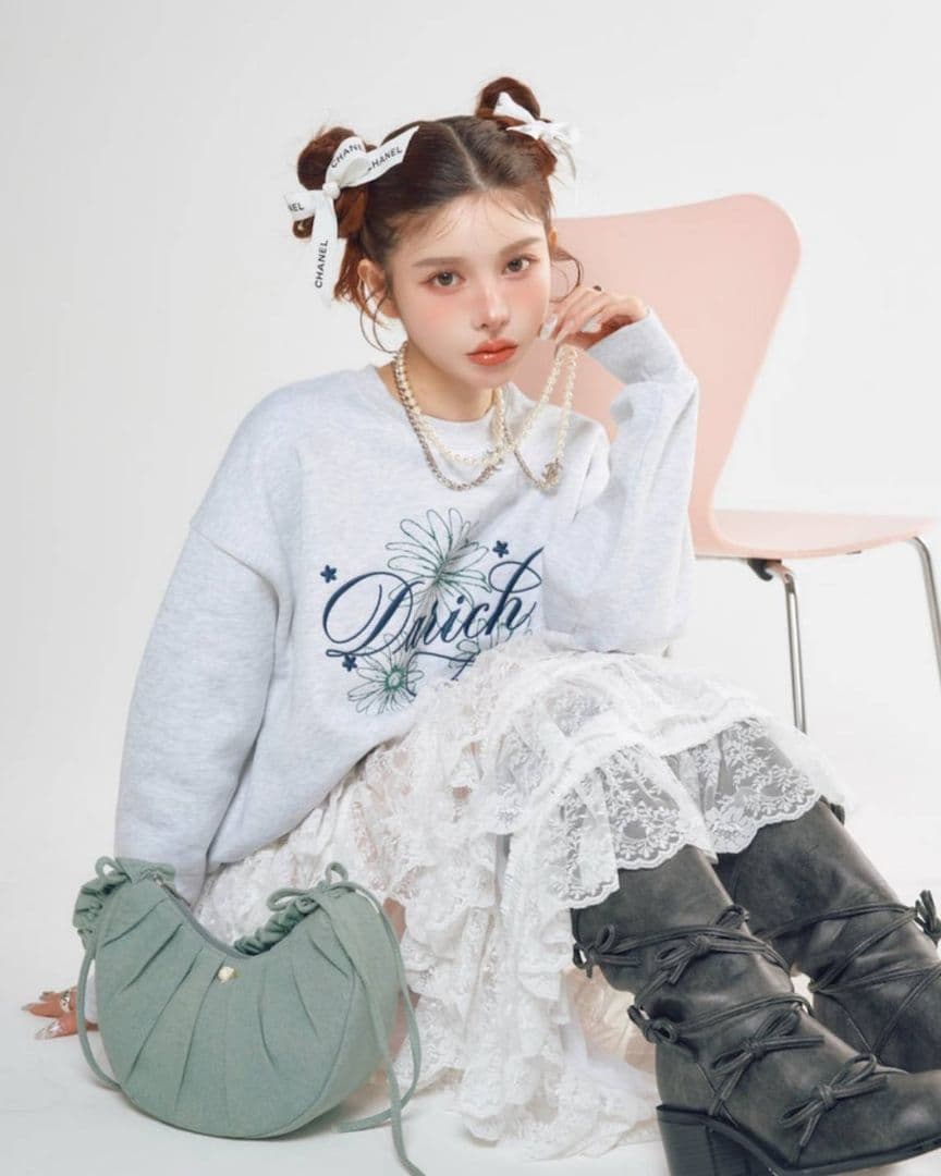 ダーリッチ ガーベラモチーフプルオーバー