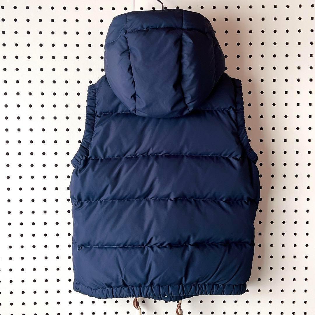 【美品】ポロラルフローレン☆ダウンベスト ポニー刺繍 紺ネイビー レディースM