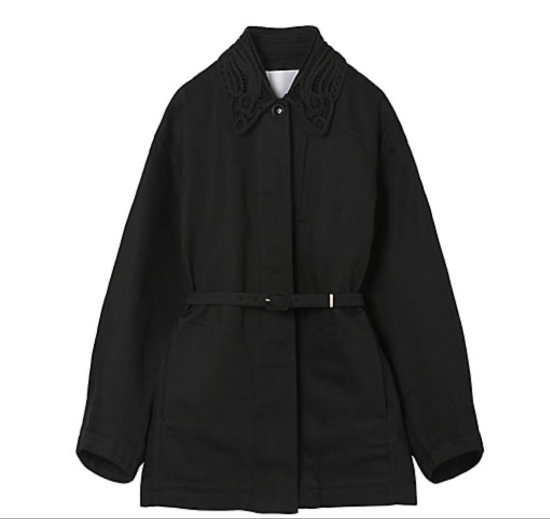 mame kurogouchi コード刺繍　デニムジャケット　ブラック