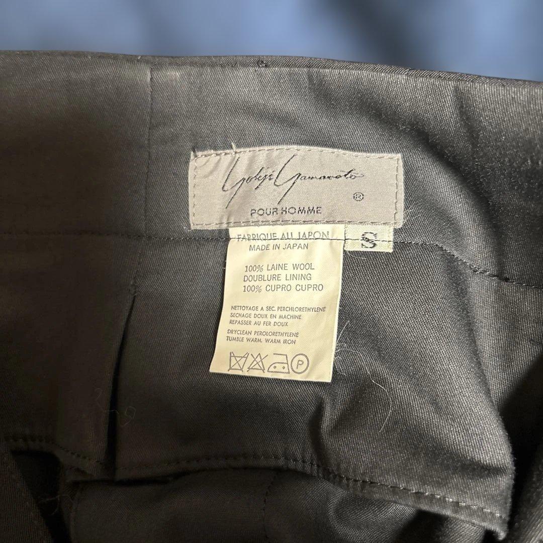 Yohji Yamamoto POUR HOMME ウールタックパンツバックル付