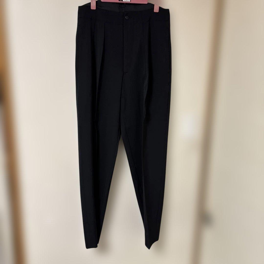 Yohji Yamamoto POUR HOMME ウールタックパンツバックル付