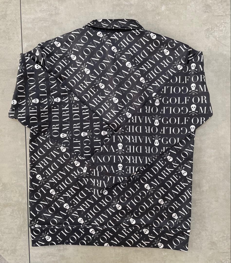 MARK & LONA スカルプリント ジップアップシャツ サイズ48(L)
