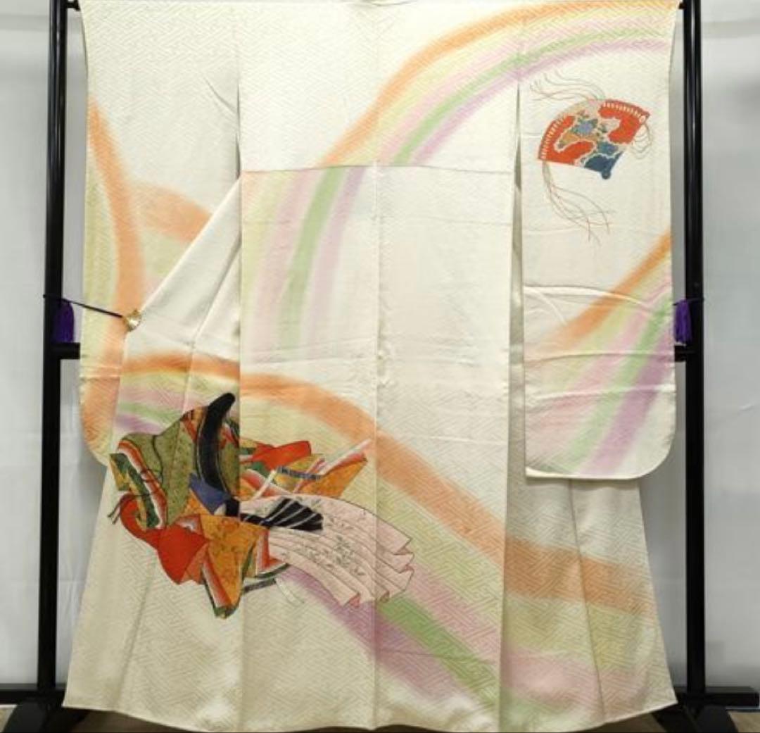 振袖 フルセット6点サイズS〜Mサイズ作家物　十二単　暈し染め　金彩　正絹