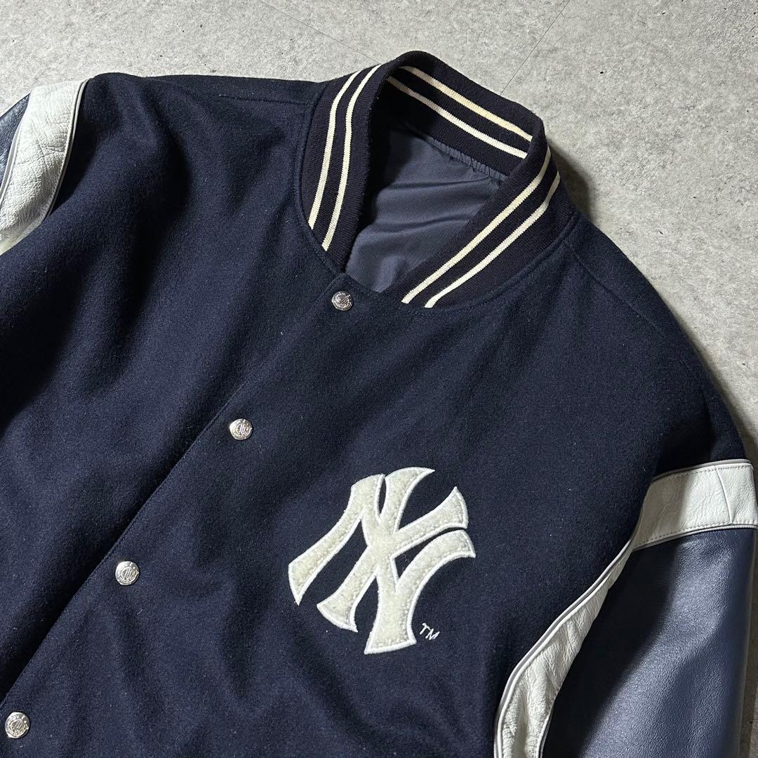 3XL JH リバーシブル スタジャン ニューヨークヤンキース レザー 本革