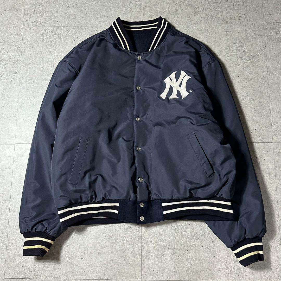 3XL JH リバーシブル スタジャン ニューヨークヤンキース レザー 本革