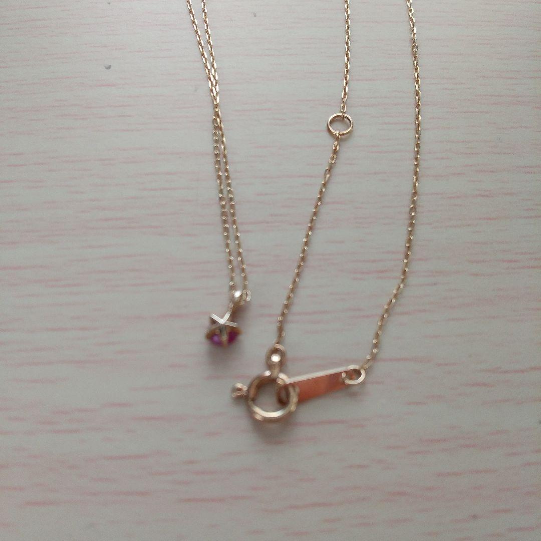L＆Co.　K10 ルビーネックレス