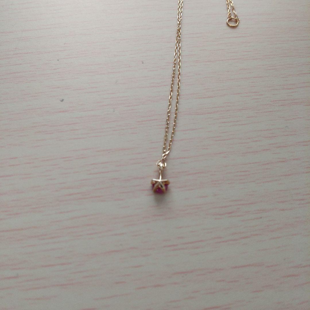 L＆Co.　K10 ルビーネックレス