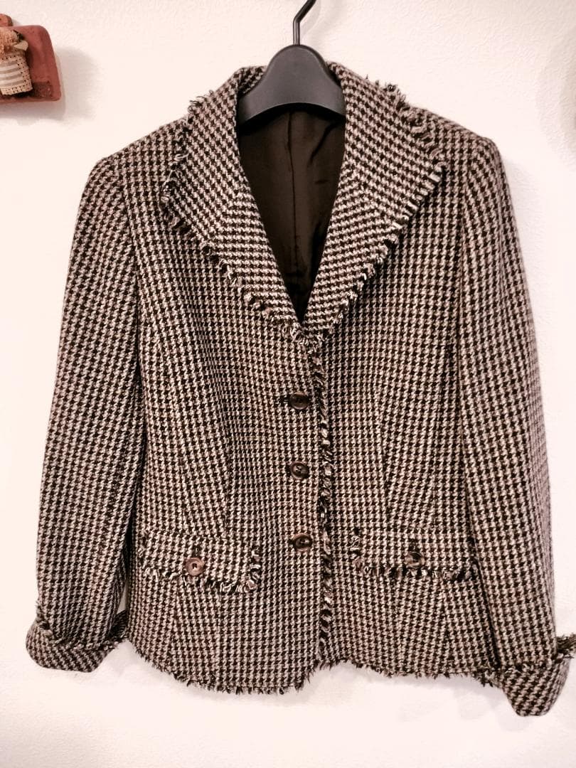 【BURBERRY】千鳥格子柄 2wayテーラードジャケット44