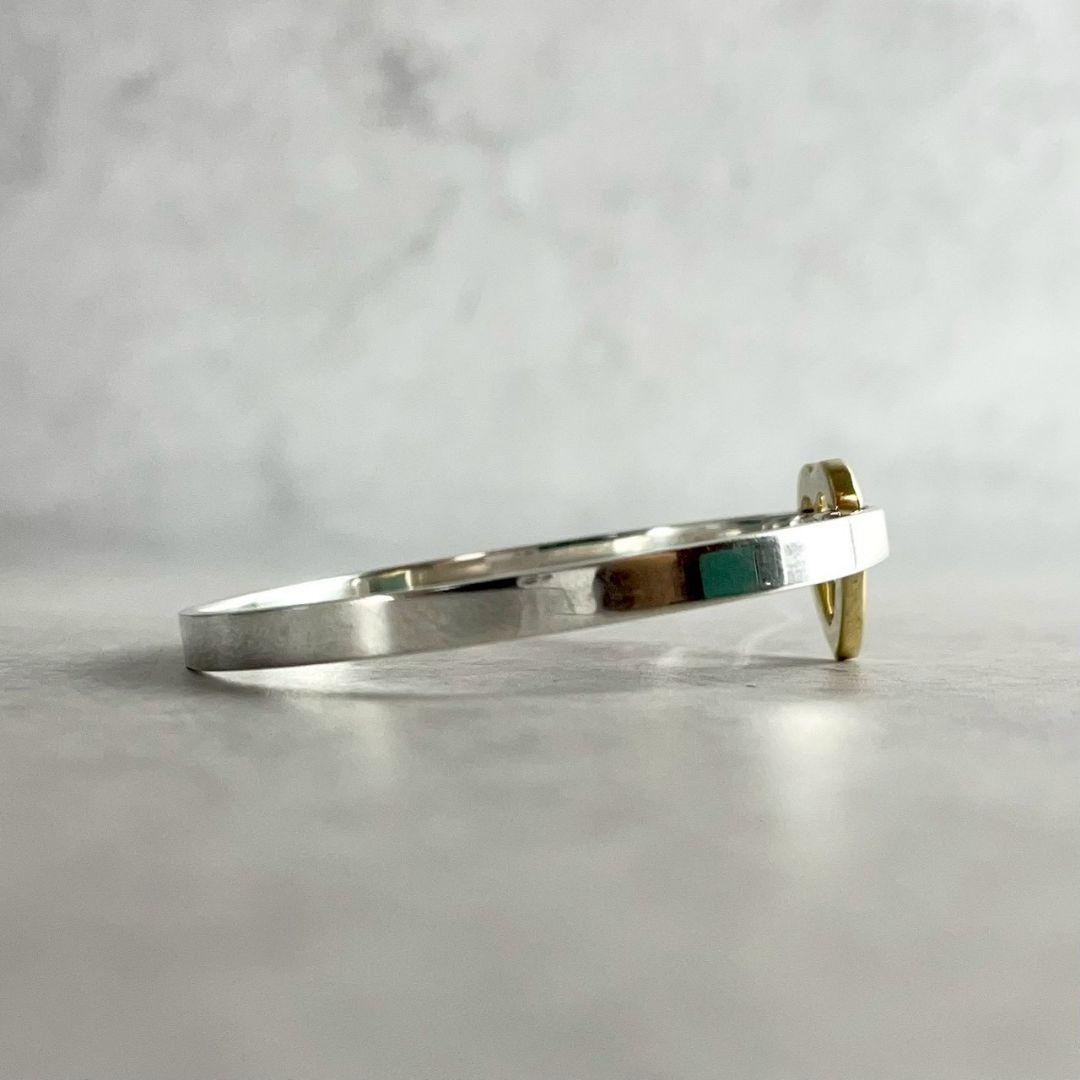 美品 ティファニー バングル ブレスレット 750 925 コンビ ハート 箱付