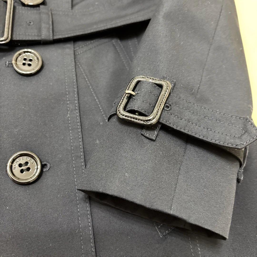 BURBERRYネイビー トレンチコート ダブルブレスト