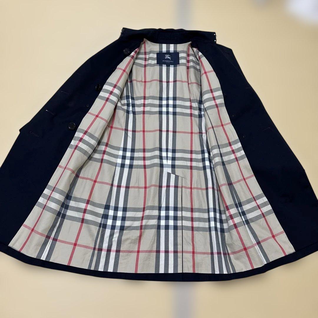 BURBERRYネイビー トレンチコート ダブルブレスト
