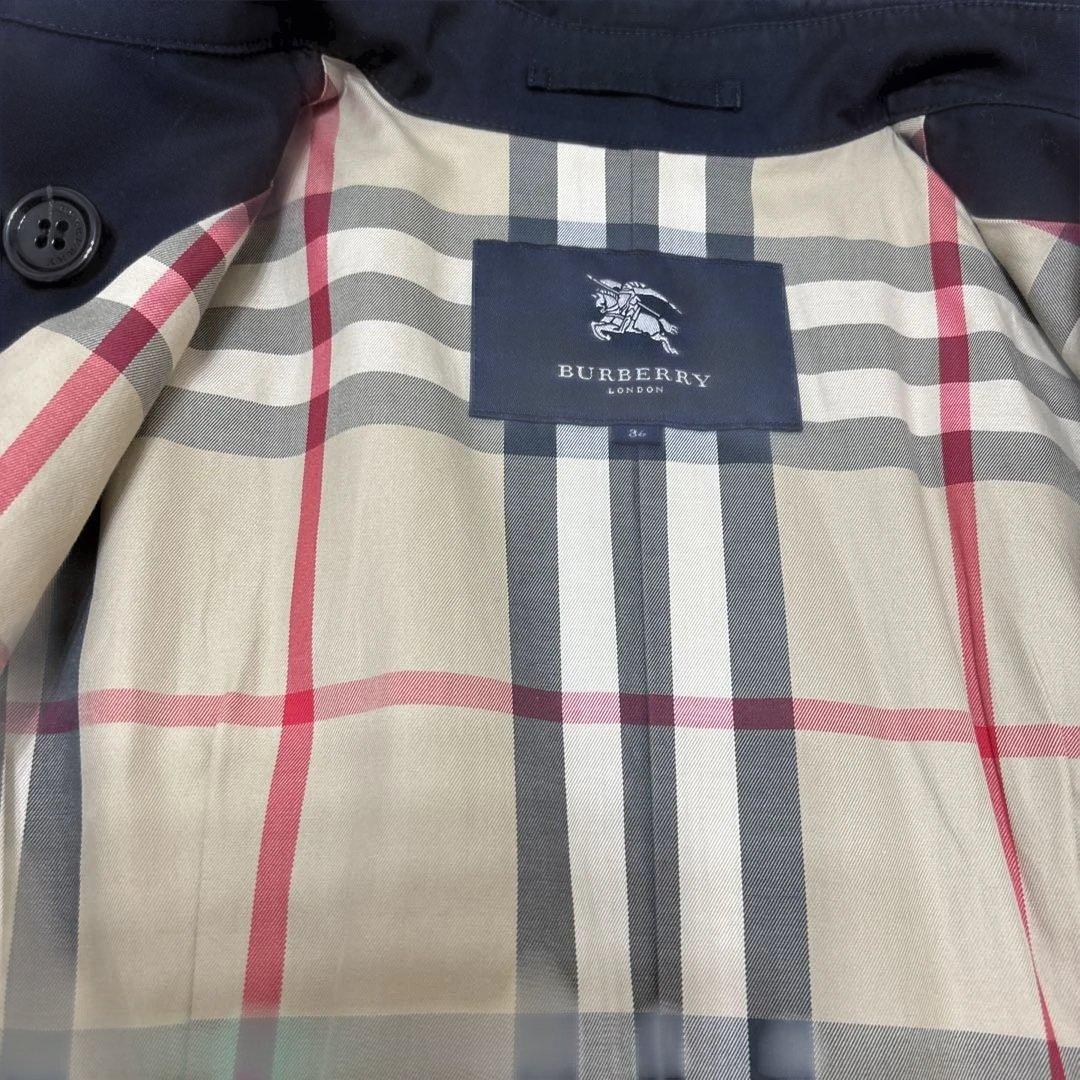 BURBERRYネイビー トレンチコート ダブルブレスト