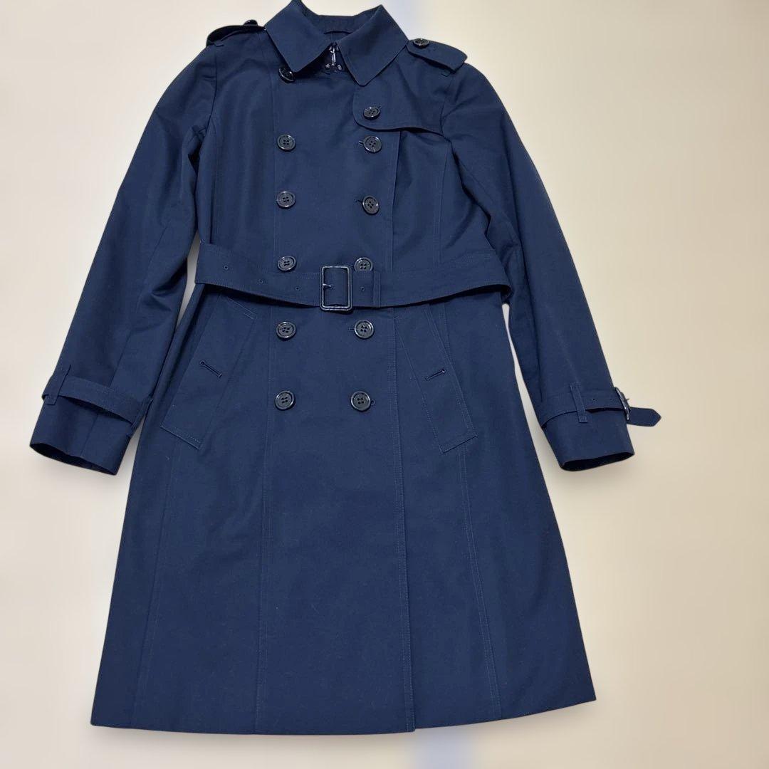 BURBERRYネイビー トレンチコート ダブルブレスト