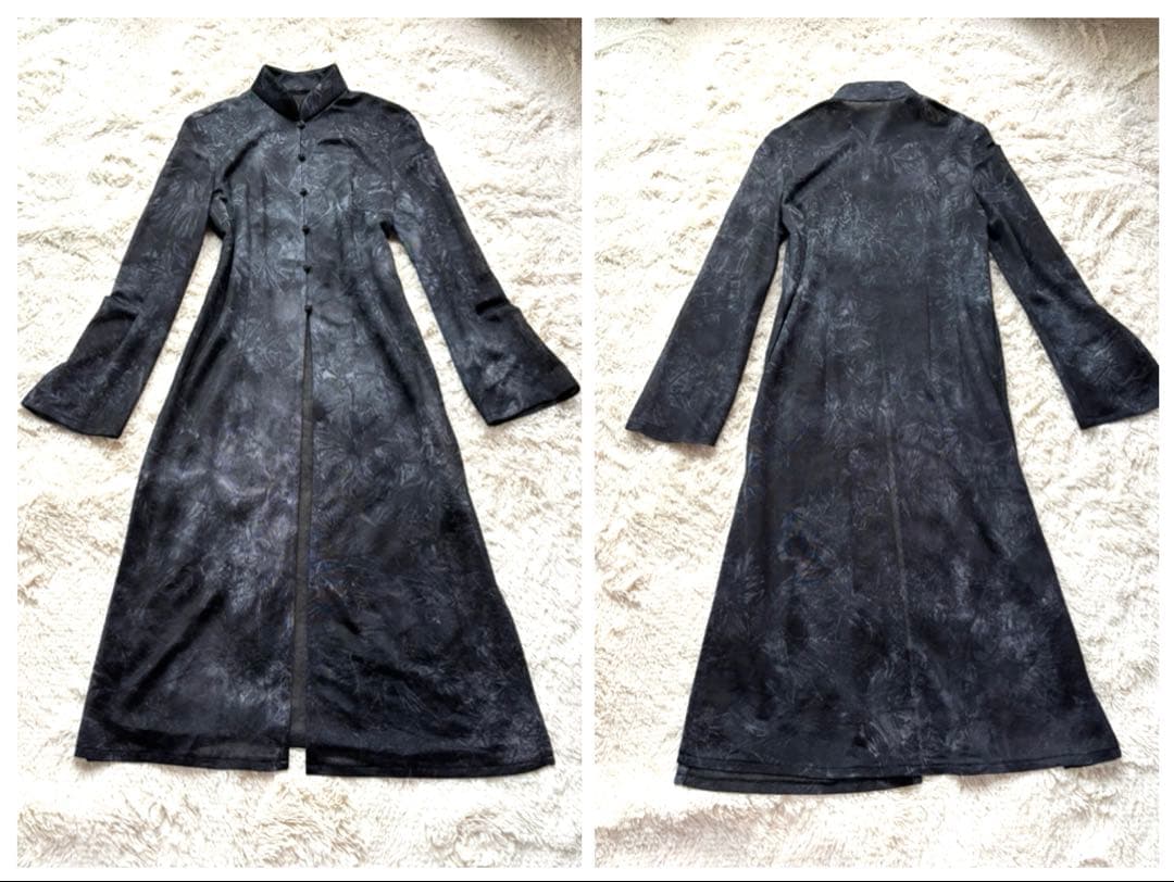 美品　高級　東京ソワール　ソワールドルチェ　シアー　キャミワンピース　黒薔薇