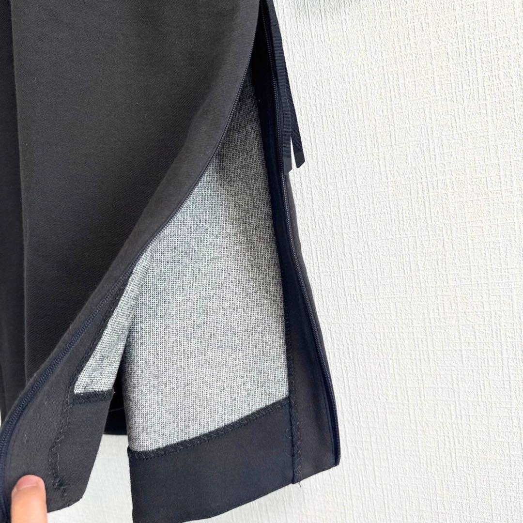 HYKE 近年 サイドジップワンピースドレス ハイク ブラック