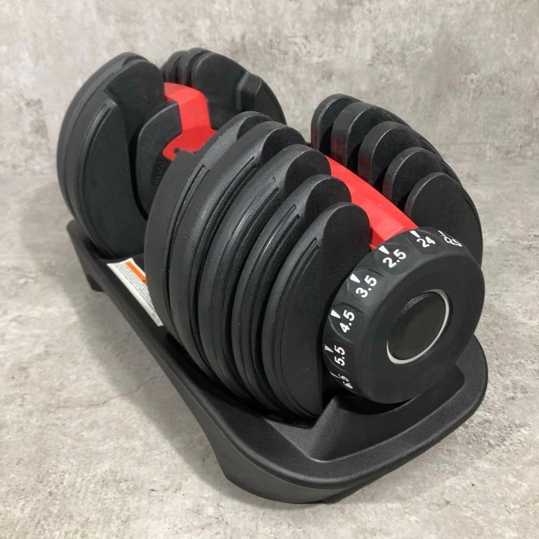 ① 人気 可変式 ダンベル 24kg ダイヤル式 15段階 簡単調節 筋トレ
