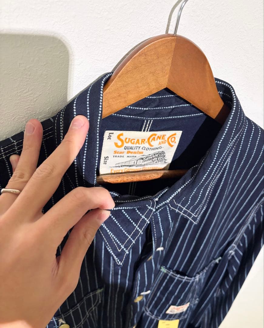 シュガーケーン SUGARCANE ストライプ カバーオール