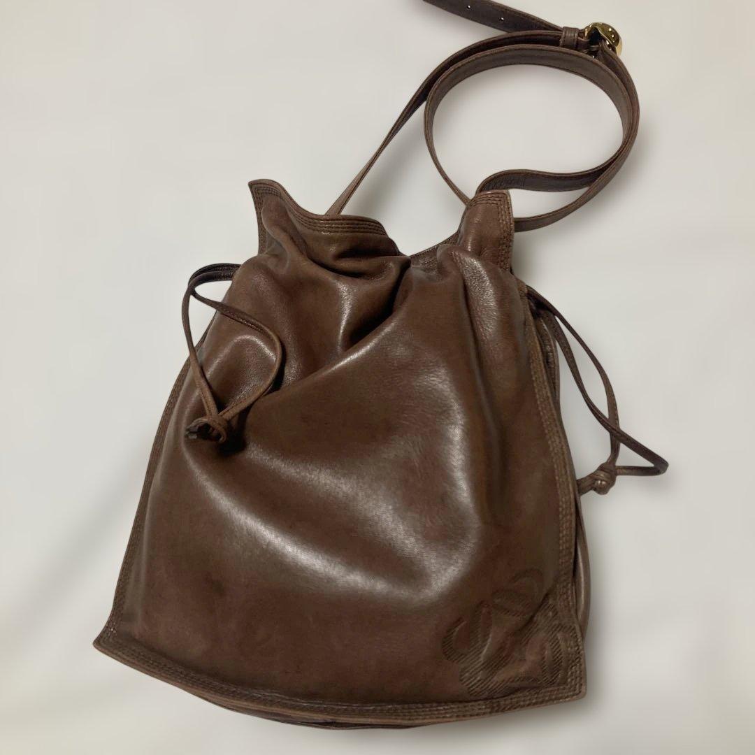 LOEWE アナグラム巾着ショルダーバッグヴィンテージ