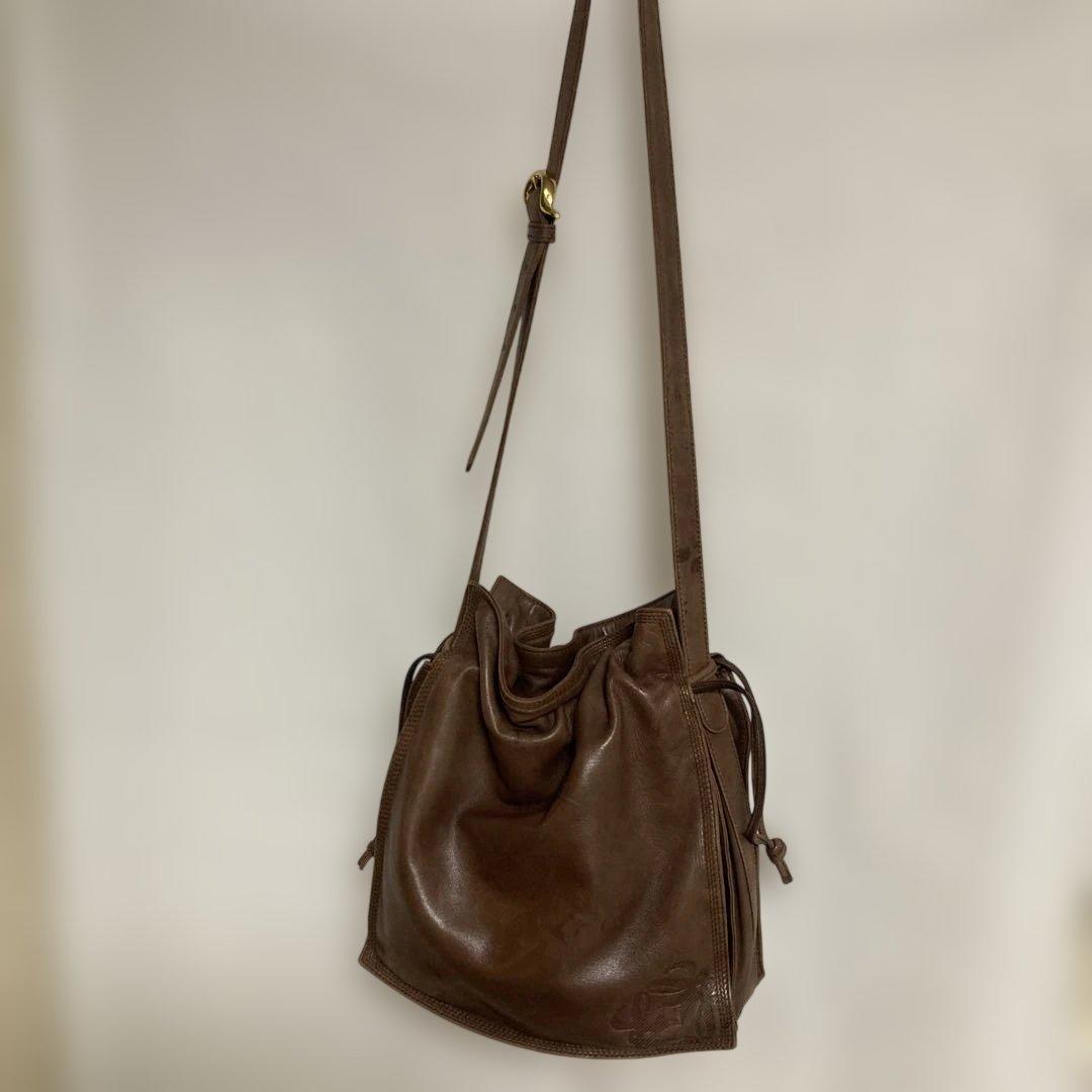 LOEWE アナグラム巾着ショルダーバッグヴィンテージ