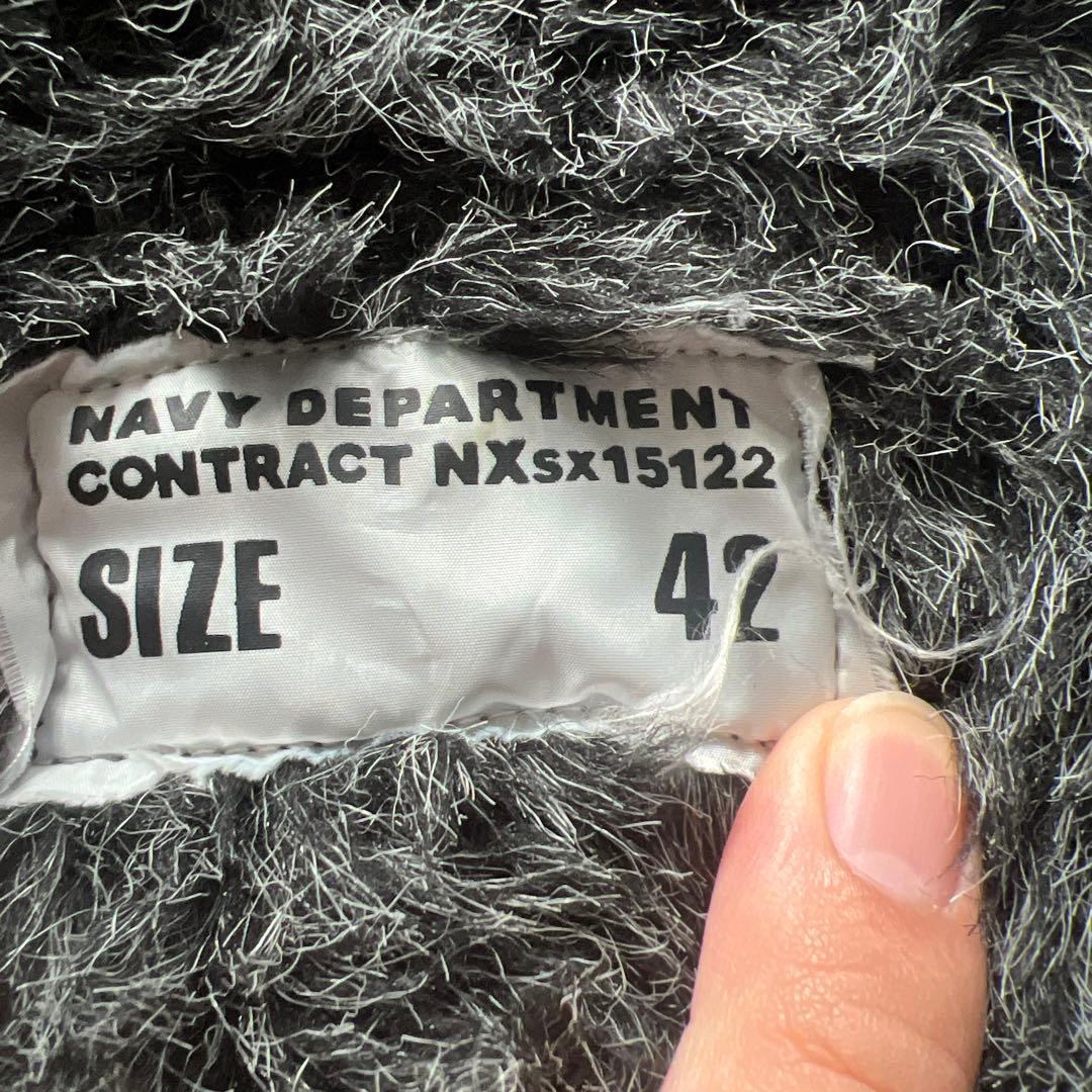 U.S.Nブラック ミリタリージャケット サイズ42 NAVY デッキジャケット