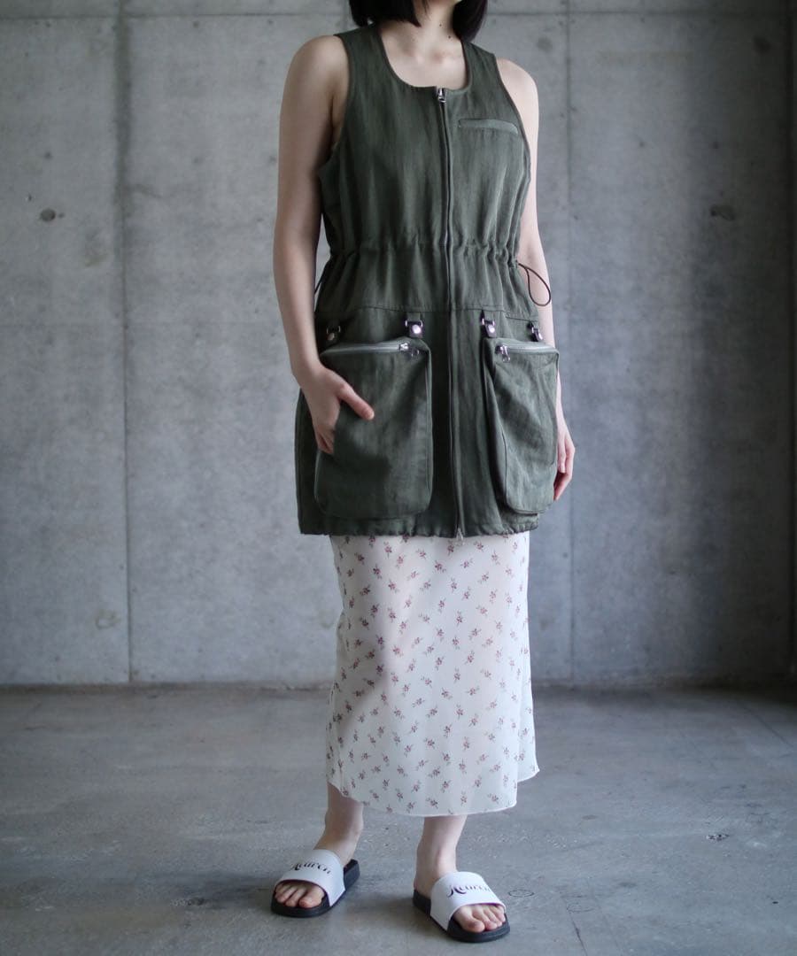 55000円 GVGV 黒 ジャンパースカート カーゴ ベスト ジャケット 36