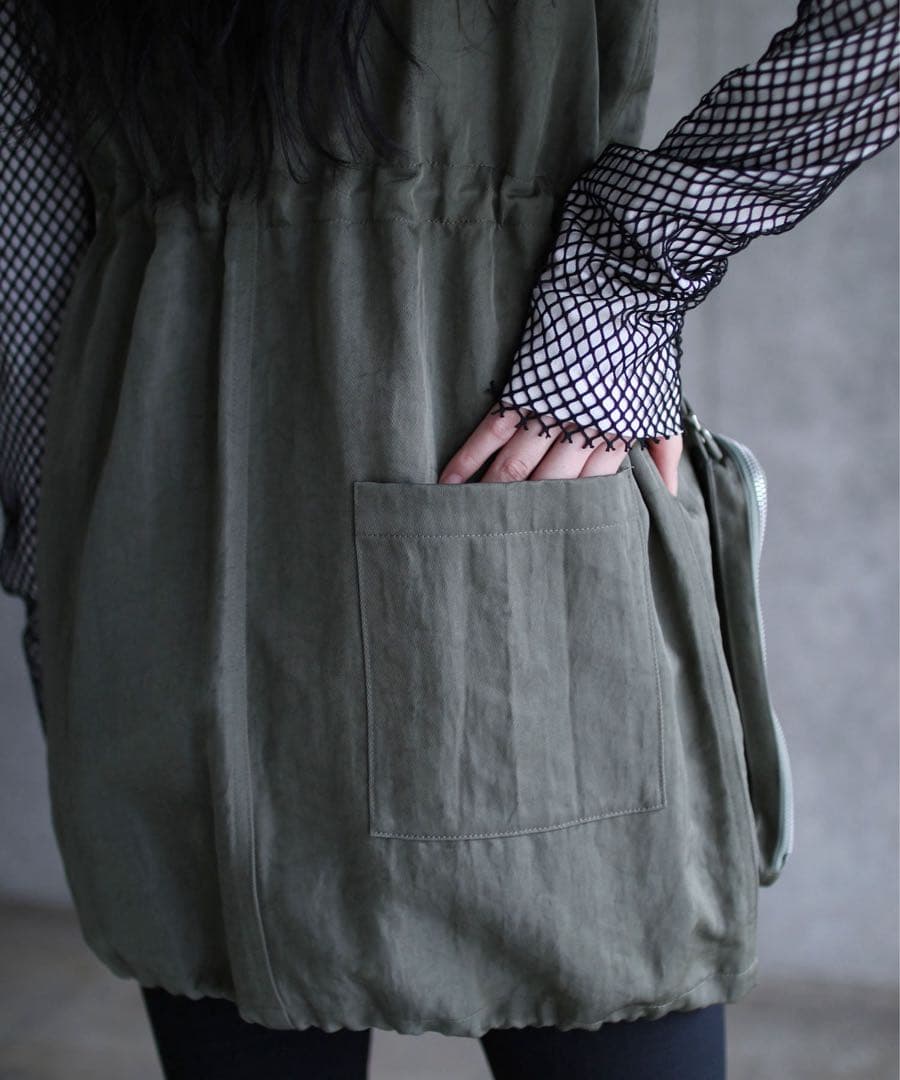 55000円 GVGV 黒 ジャンパースカート カーゴ ベスト ジャケット 36