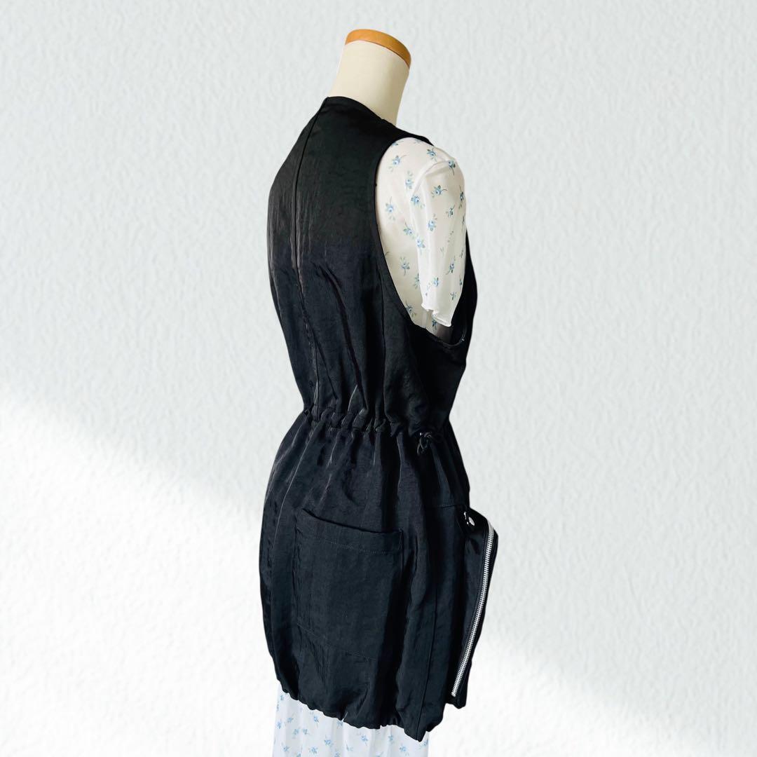 55000円 GVGV 黒 ジャンパースカート カーゴ ベスト ジャケット 36