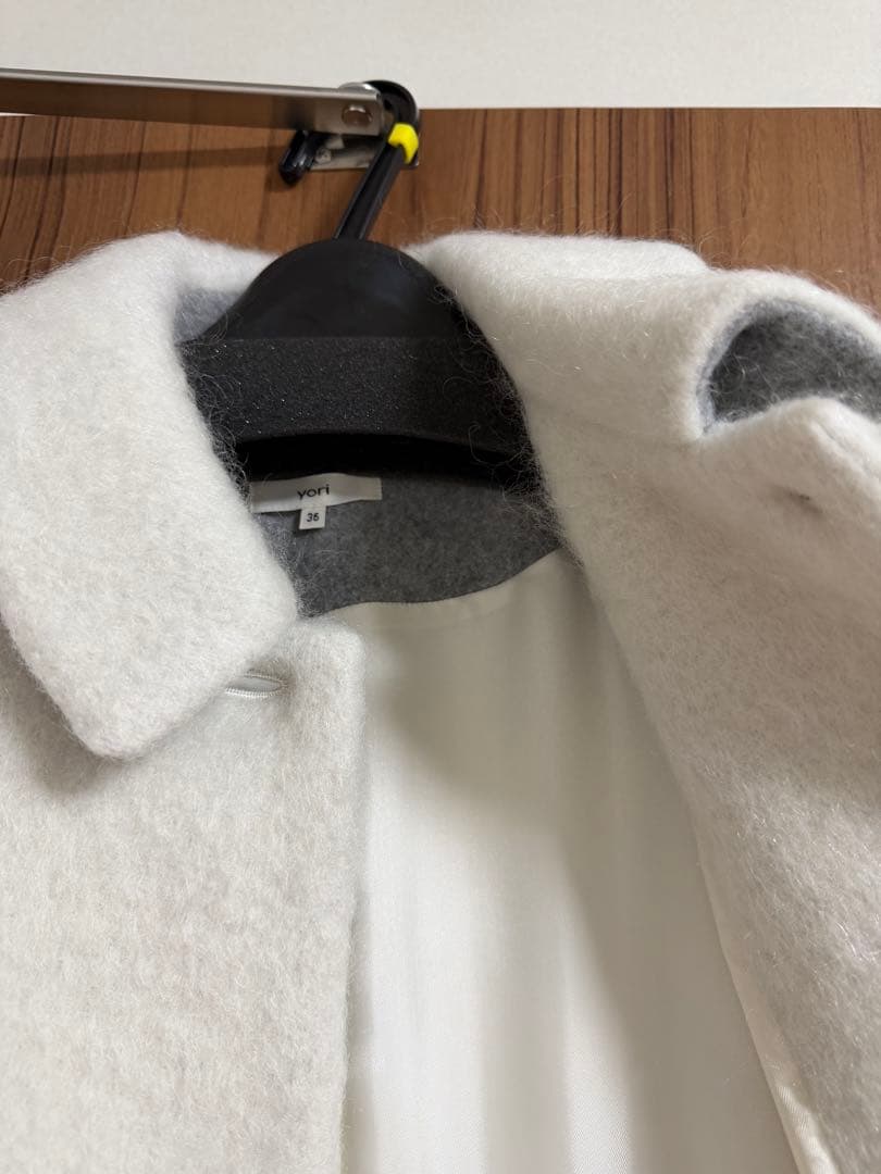 【新品】yori ヨリ ステンカラーシャギーコート 36 サイズ　【完売品】
