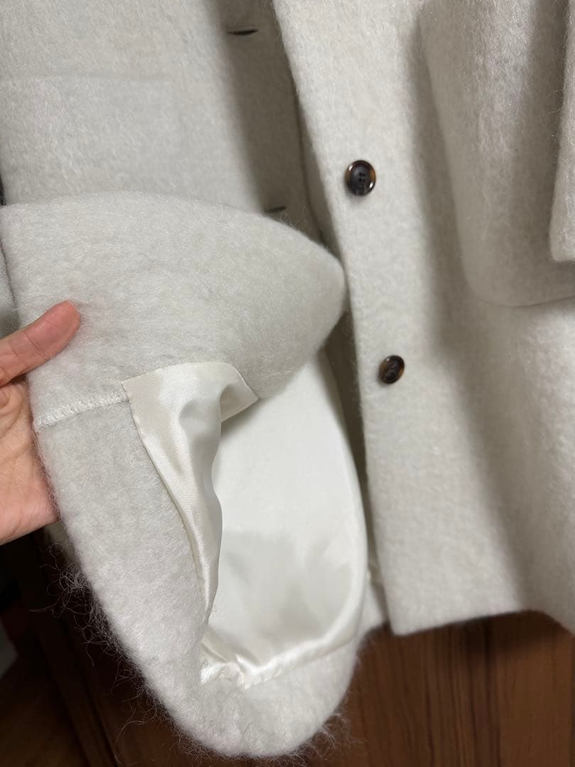 【新品】yori ヨリ ステンカラーシャギーコート 36 サイズ　【完売品】