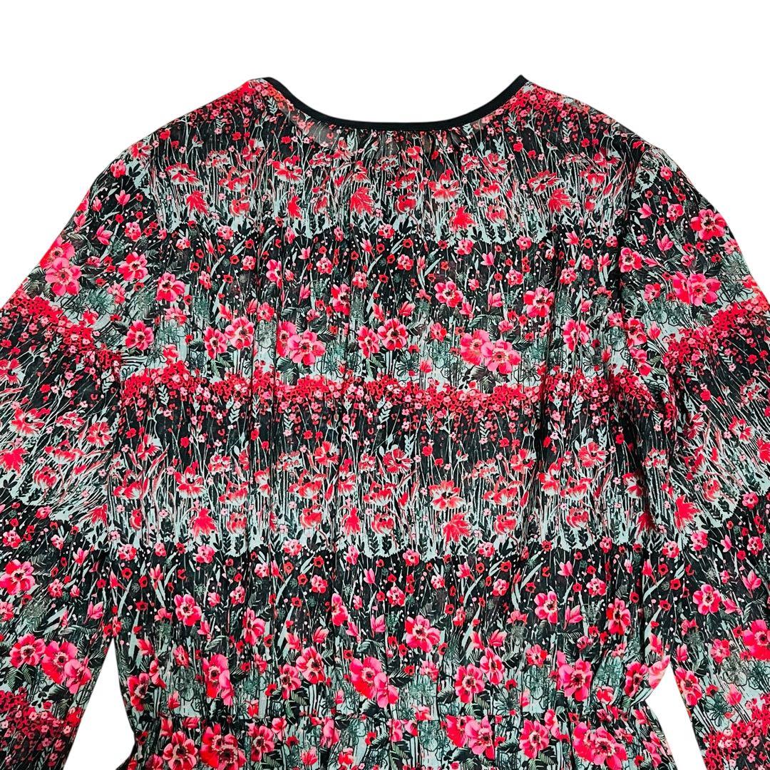 22AW定価6.8万　ANAYI アナイ　ティアードフラワープリント　ワンピース