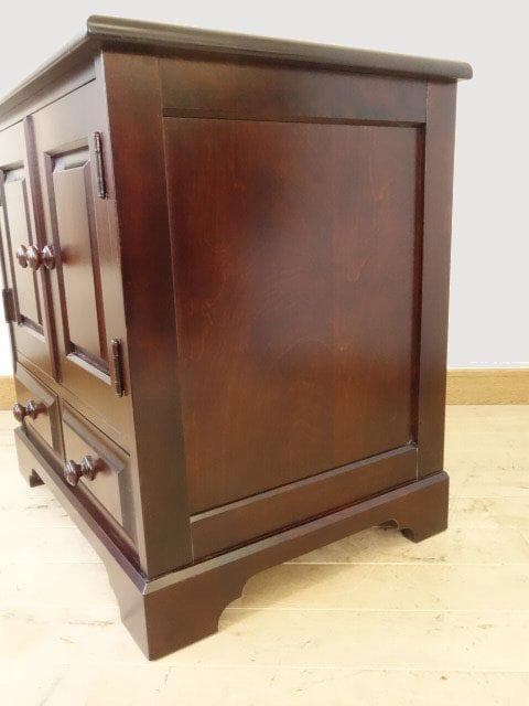 北海道民芸家具　ＴＶ台　テレビ台　サイドテーブル　再塗装済　ＵＳＥＤ