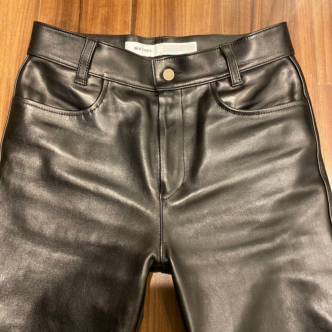 .*k様 キムタク着用 MASSES LEATHER PANTS Sサイズ