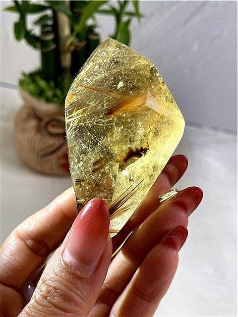 AAA級天然ゴールドルチルクォーツ原石YT7P3/180P15D