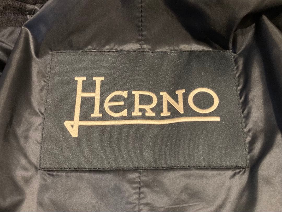 HERNO ダウンベスト ネイビー 44 S ウール