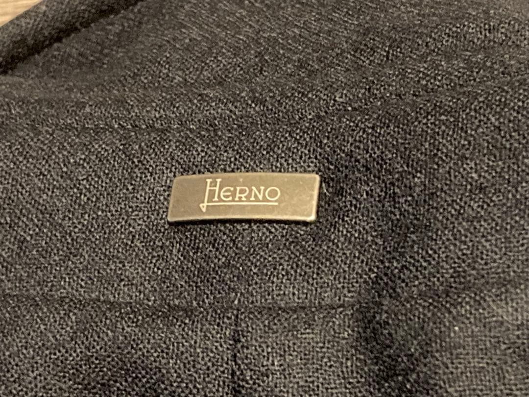 HERNO ダウンベスト ネイビー 44 S ウール