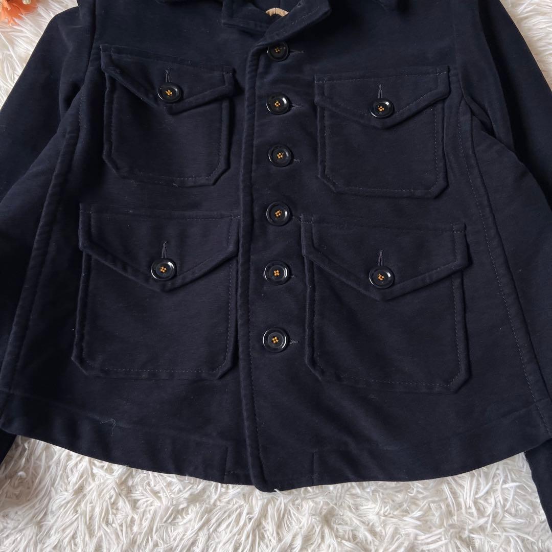 45R コットン フランネル の アニー フォーピー ジャケット ネイビー