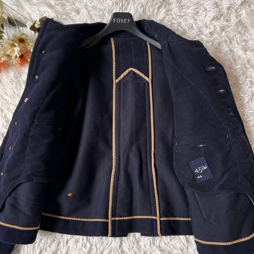 45R コットン フランネル の アニー フォーピー ジャケット ネイビー