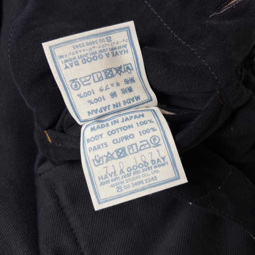 45R コットン フランネル の アニー フォーピー ジャケット ネイビー