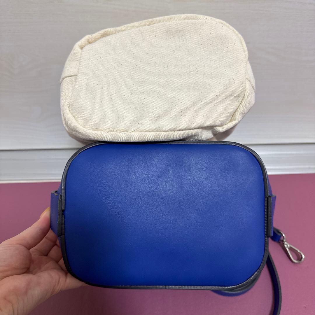 【美品】BLUE×PALANG WOVEN BASKET BAG ロイヤルブルー