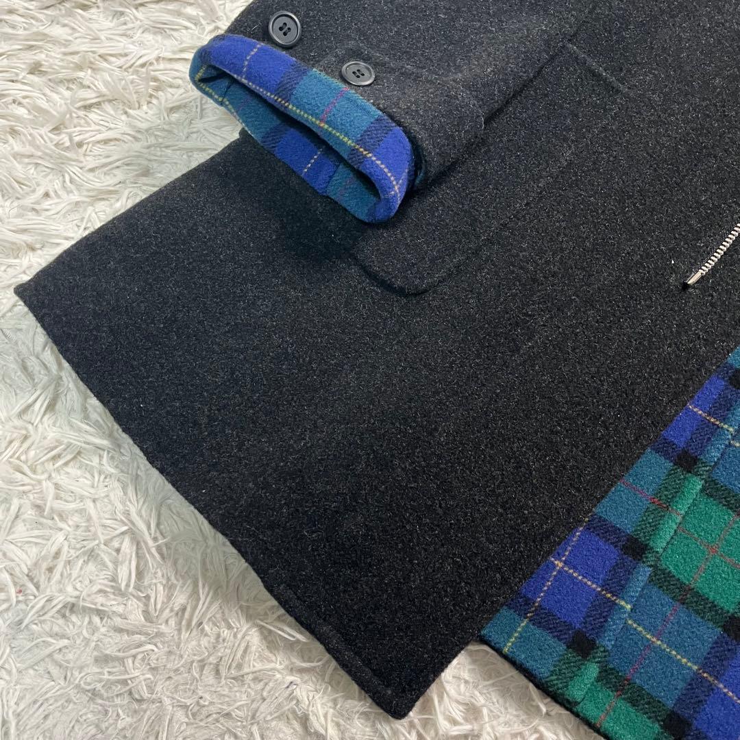 PPFM wool/nylon double face coat 裏チェック