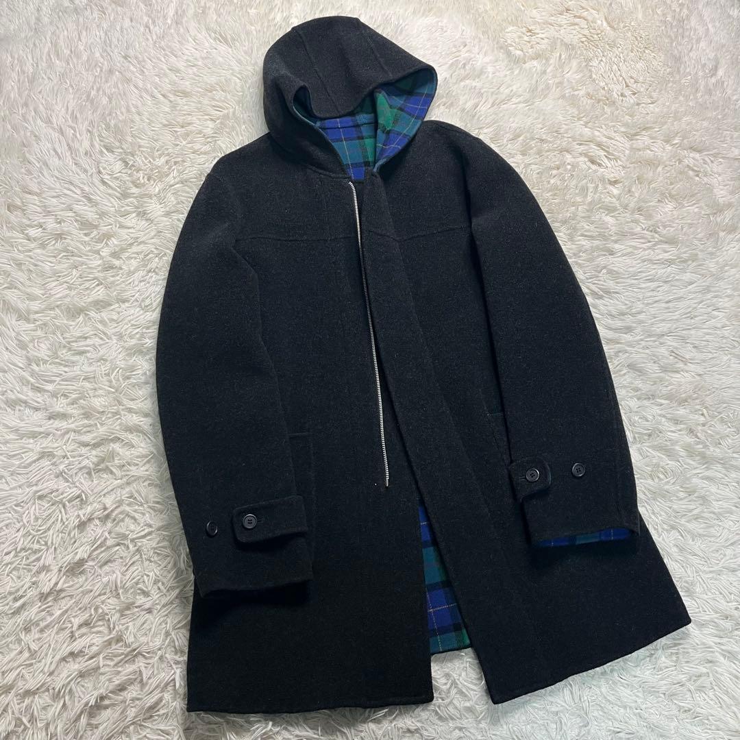 PPFM wool/nylon double face coat 裏チェック
