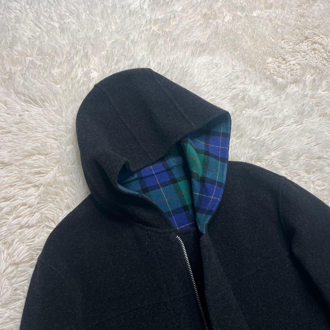 PPFM wool/nylon double face coat 裏チェック