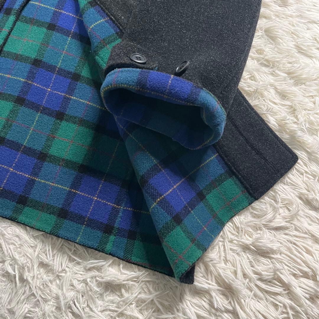 PPFM wool/nylon double face coat 裏チェック