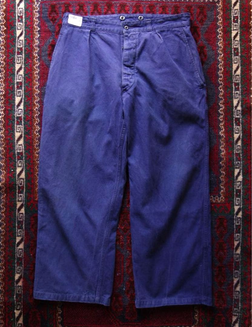 70s フランス軍 ワークパンツ フレンチワーク ツイル L〜XL相当