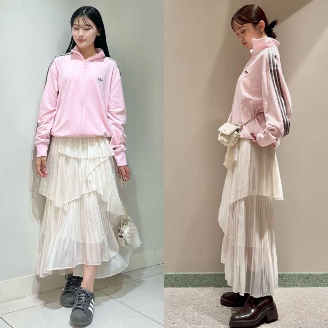 新品XL⭐️adidas × Snidel 別注 ベロア トラックトップ ピンク