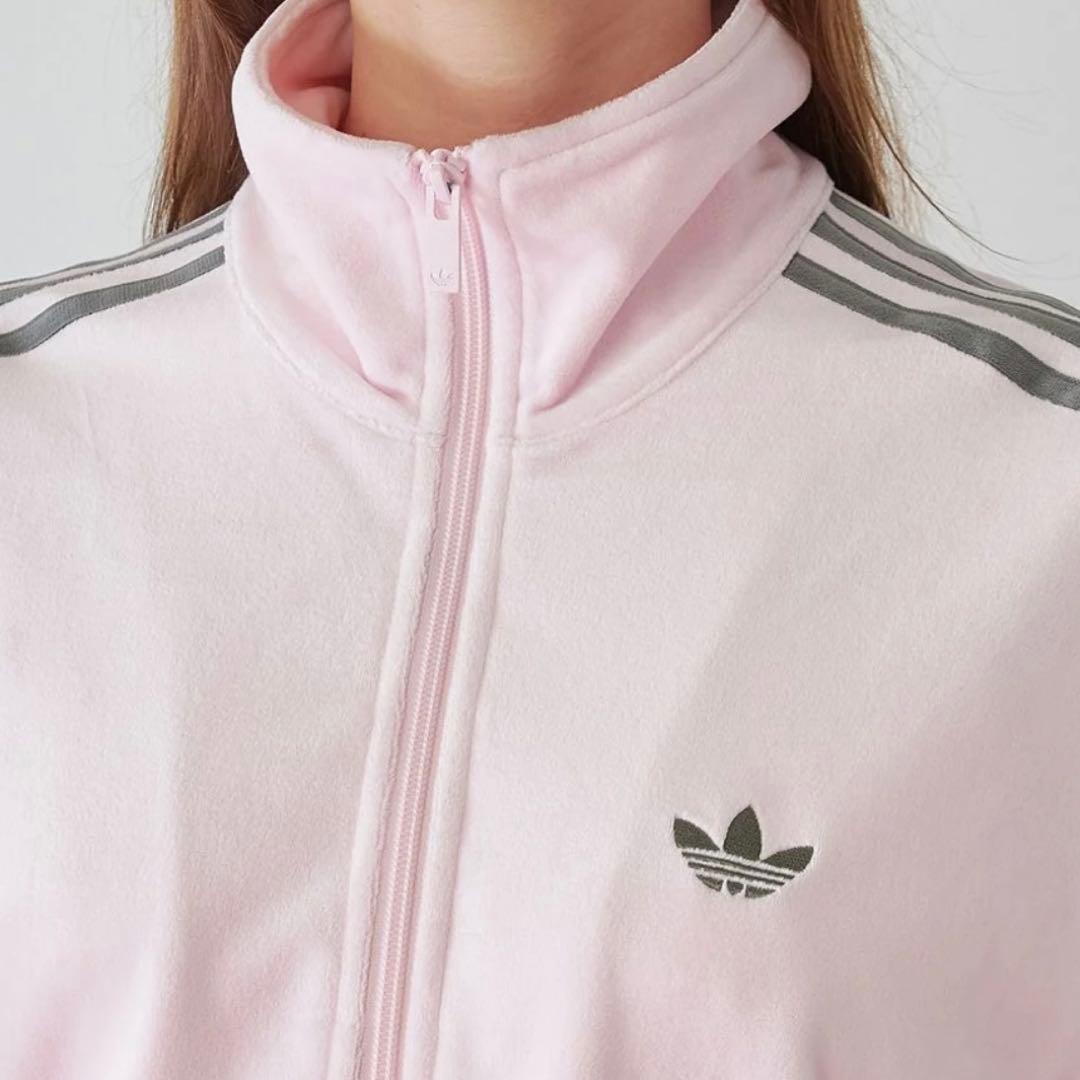 新品XL⭐️adidas × Snidel 別注 ベロア トラックトップ ピンク