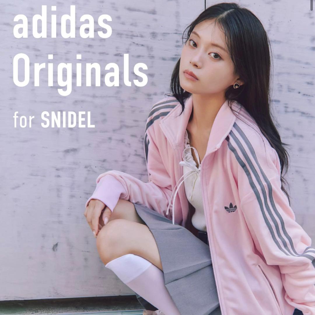 新品XL⭐️adidas × Snidel 別注 ベロア トラックトップ ピンク