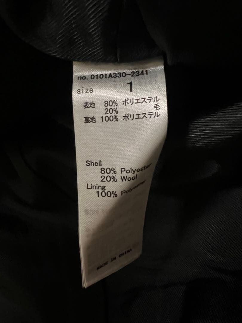 MOUSSY DOUBLE BREASTED MID コート（黒）