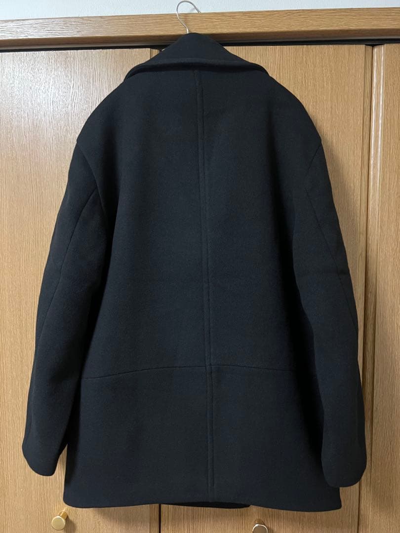 MOUSSY DOUBLE BREASTED MID コート（黒）